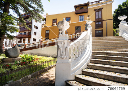 July 29, 2019.Canary Islands, Spain. The streets of the old town of Icod de Los Vinos on the island of Tenerife July 29, 2019.Canary Islands, Spain. The streets of the old town of Icod de Los Vinos on the island of Tenerife 76064769