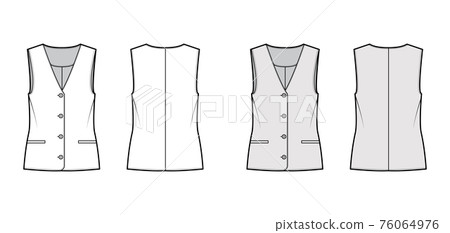 Premium Vector  Mens waistcoat fashion cad vector illustration