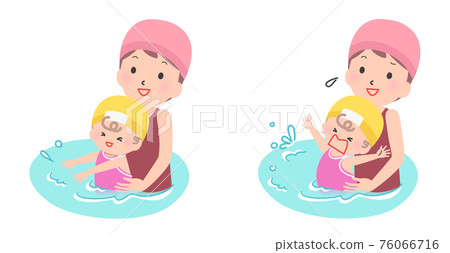 Baby swimming girl set 76066716