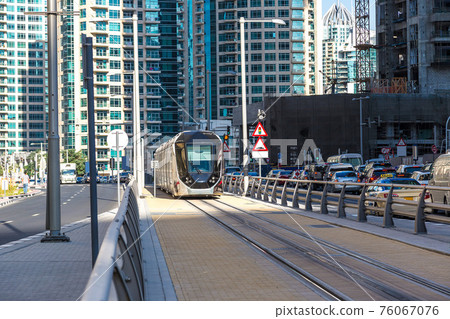 New modern tram in Dubai 76067076