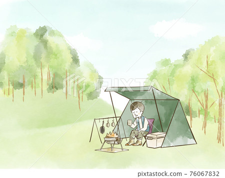 一個人在大自然中享受單人營地 一個人在大自然中享受單人營地 76067832