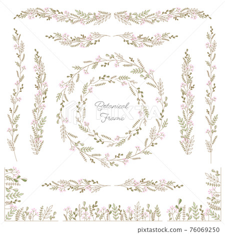 Simple plant frame Botanical frame - Stock Illustration [76069250] - PIXTA