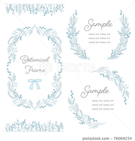 Simple plant frame Botanical frame - Stock Illustration [76069254] - PIXTA