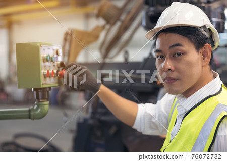 worker, Man Quality control, maintenance, check in factory, warehouse Workshop for factory operators, engineering men control. worker, Man Quality control, maintenance, check in factory, warehouse Workshop for factory operators, engineering men control. 76072782