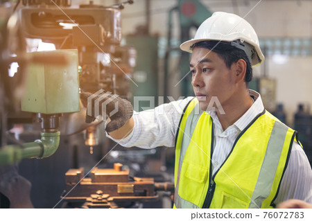 worker, Man Quality control, maintenance, check in factory, warehouse Workshop for factory operators, engineering men control. worker, Man Quality control, maintenance, check in factory, warehouse Workshop for factory operators, engineering men control. 76072783