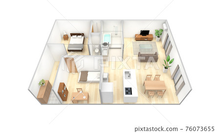 房子的鳥瞰圖CG透視圖 76073655