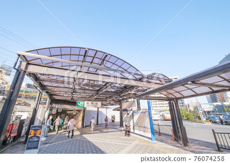 Cityscape: Rotary and cityscape in front of the south exit of Kanamachi Station on the Joban Line Katsushika-ku, Tokyo 76074258