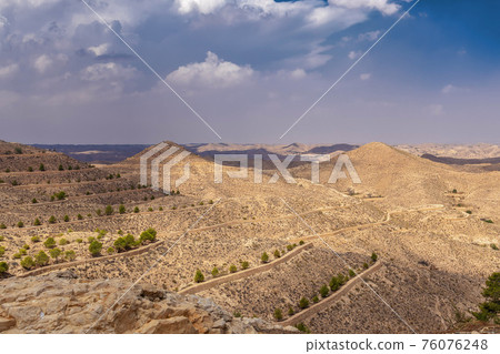 a view from a height on the desert Atlas Mountains a view from a height on the desert Atlas Mountains 76076248