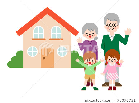 Family grandfather grandmother grandson housing Family grandfather grandmother grandson housing 76076731