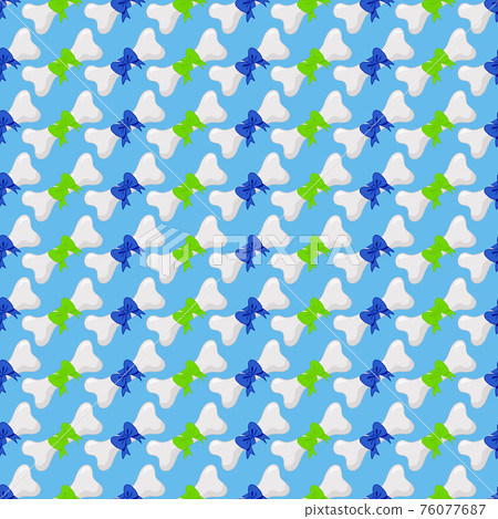 seamless pattern of dog toy bones 76077687