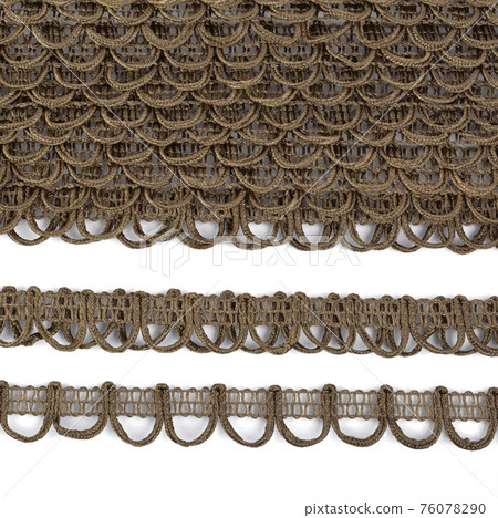 Decorative finishing braid with round loops. Decorative finishing braid with round loops. 76078290