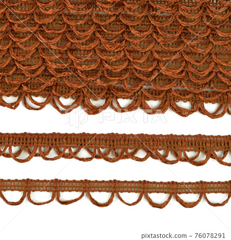 Decorative finishing braid with round loops. Decorative finishing braid with round loops. 76078291