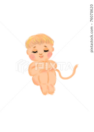 Full illustration of the baby in the stomach. 76078620