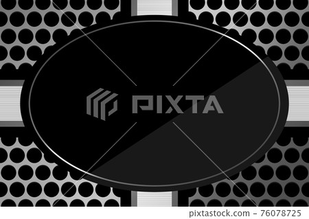 Metallic background rectangular black & silver oval frame Metallic background rectangular black & silver oval frame 76078725