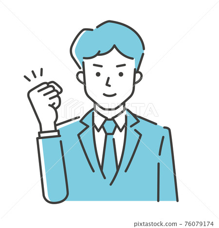 膽量姿勢的年輕上班族 76079174