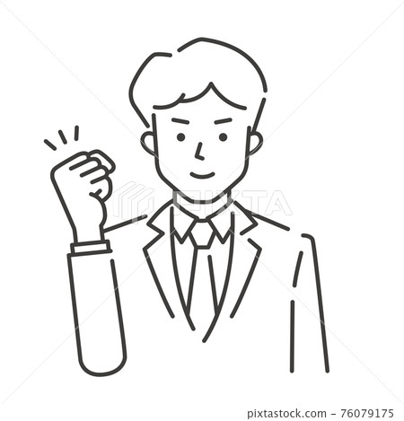 膽量姿勢的年輕上班族 76079175