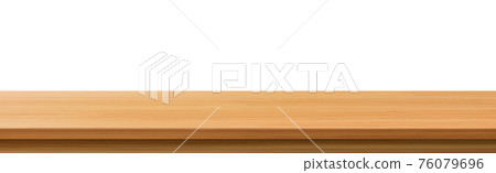 Large table top, solid wood texture, white background - Vector Large table top, solid wood texture, white background - Vector 76079696