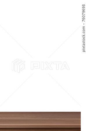 Large table top, solid wood texture, white background - Vector Large table top, solid wood texture, white background - Vector 76079698