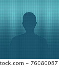 Man silhouette blue illustration 76080087