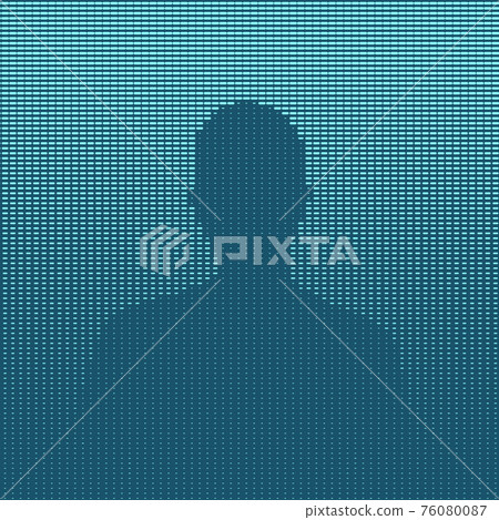 Man silhouette blue illustration 76080087