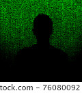 Man silhouette matrix illustration 76080092