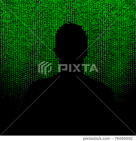 Man silhouette matrix illustration - Stock Illustration [76080092] - PIXTA