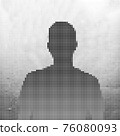 Man silhouette, halftone illustration 76080093