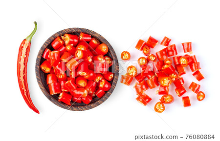 red chili pepper isolated on white background red chili pepper isolated on white background 76080884