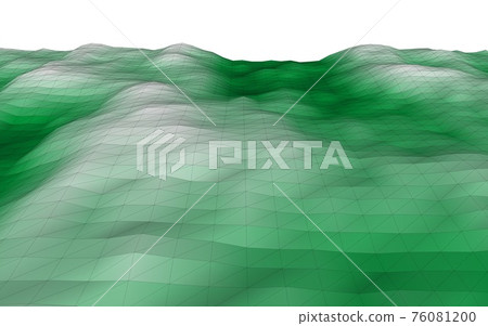 Wireframe 3D landscape sea mountain landscape structure 76081200