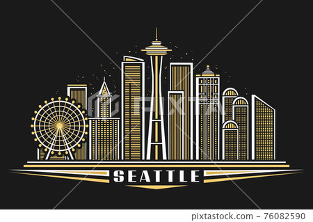 Vector illustration of Seattle 76082590