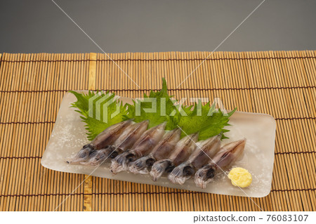 Raw firefly squid sashimi image 76083107