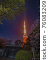 Sakura, Tokyo Tower, and the trail of stars 76083209