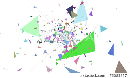 CG triangle fluttering colorful triangular confetti CG triangle fluttering colorful triangular confetti 76083257