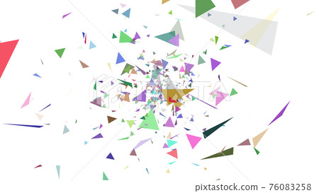 CG triangle fluttering colorful triangular confetti CG triangle fluttering colorful triangular confetti 76083258