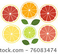 Cross section of citrus fruit 76083474