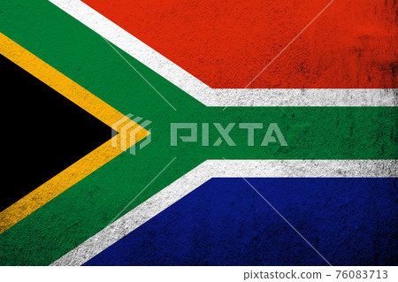 the South Africa National flag. Grunge background the South Africa National flag. Grunge background 76083713