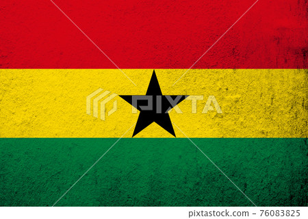The Republic of Ghana National flag. Grunge background The Republic of Ghana National flag. Grunge background 76083825