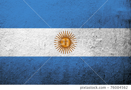 National flag of Argentina (Argentine Republic). Grunge background National flag of Argentina (Argentine Republic). Grunge background 76084562