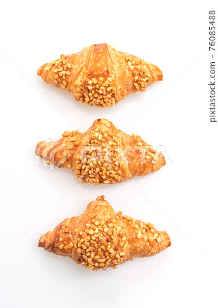 fresh croissant with peanut fresh croissant with peanut 76085488