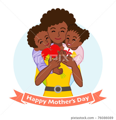 africa clipart mummy with kids