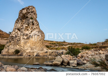 The area of 'pietra perciata' - rock with holes - near the mining area in Riesi 76087002