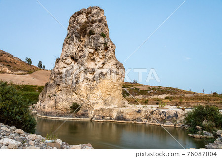 The area of 'pietra perciata' - rock with holes - near the mining area in Riesi 76087004