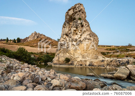 The area of 'pietra perciata' - rock with holes - near the mining area in Riesi 76087006
