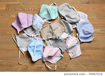 handmade protective face mask for respiratory protection against viruses, germs, covid or coronavirus, and other infections 76087016