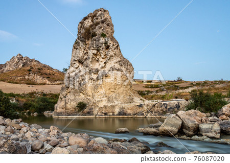 The area of 'pietra perciata' - rock with holes - near the mining area in Riesi 76087020