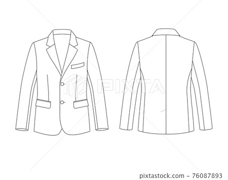 男士夾克兩粒扣衣架圖 男士夾克兩粒扣衣架圖 76087893