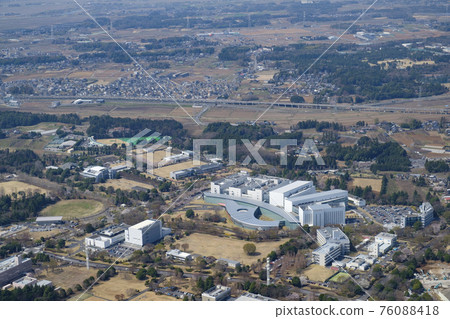 Aerial view over Tsukuba city Aerial view over Tsukuba city 76088418
