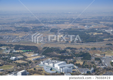 筑波市的鳥瞰圖 76088419