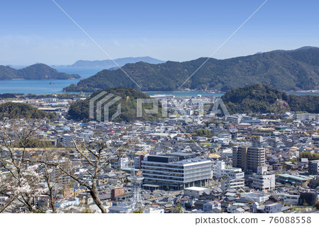 從城山眺望佐伯市 76088558