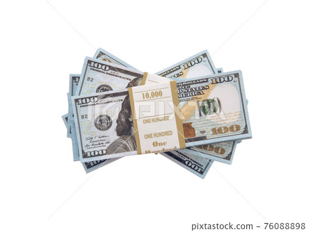heap many pack of dollars on white background heap many pack of dollars on white background 76088898